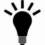 light bulb black solid